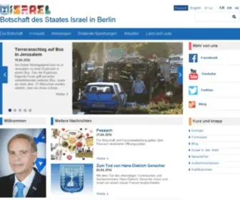 Israel.de(Botschaft des Staates Israel in Berlin) Screenshot