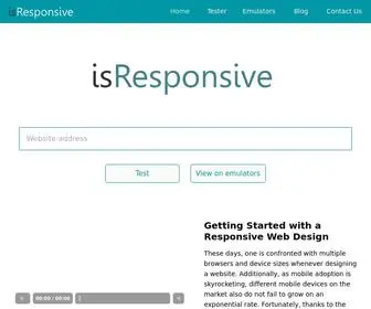 Isresponsive.com(Simple website that will) Screenshot