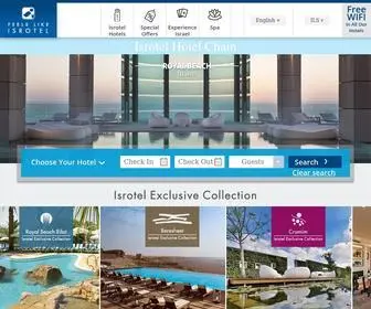 Isrotel.com(Hotels in Israel) Screenshot