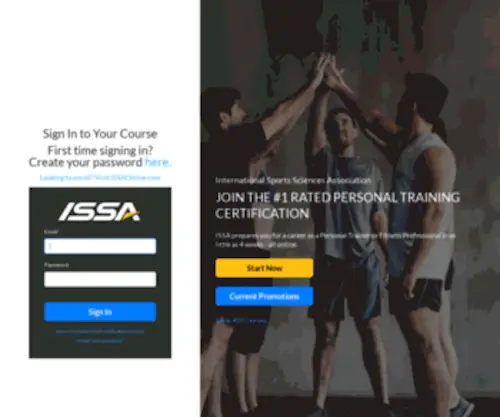 Issatrainer.com(ISSA Trainer) Screenshot
