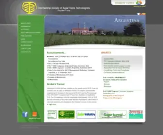 ISSCT.org(International Society of Sugar Cane Technologists) Screenshot