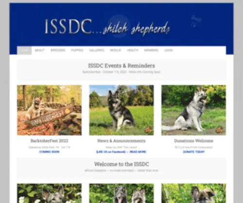 ISSDC.com(International Shiloh Shepherd Dog Club) Screenshot