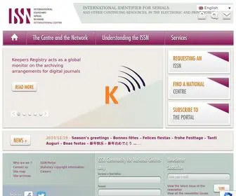 ISSN.org(ISSN) Screenshot