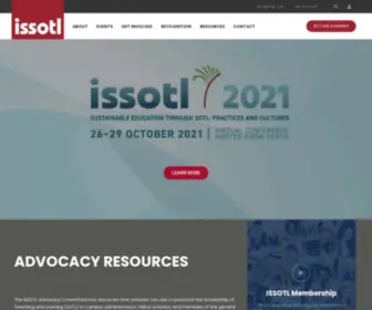 Issotl.com(The International Society for the Scholarship of Teaching and Learning) Screenshot