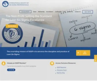 ISSSP.org(The International Society of Six Sigma Professionals) Screenshot