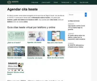 Issstecitas.com(Tramite Citas ISSSTE 2022. Instituto Seguridad Servicios Sociales. Cita médica) Screenshot