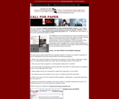 Issues-Management.org(Issues management and crisis communication review) Screenshot