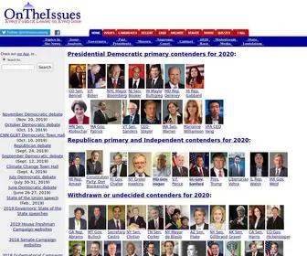 Issues2000.org(Candidates on the Issues) Screenshot