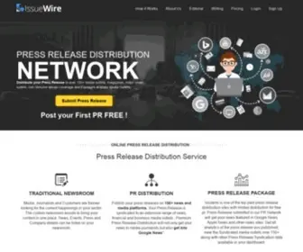 Issuewire.com(Press Release Distribution Services) Screenshot