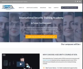 Ista.com.au(Start an exciting career in Security. ISTA) Screenshot