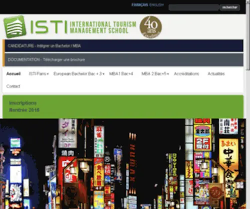 Isti-Bachelor.com(ISTI International Tourisme Management) Screenshot