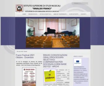 Istitutofranci.com(Istituto Superiore di Studi Musicali "Rinaldo Franci") Screenshot