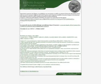 Istitutoitalianonumismatica.it(Istituto Italiano di Numismatica) Screenshot