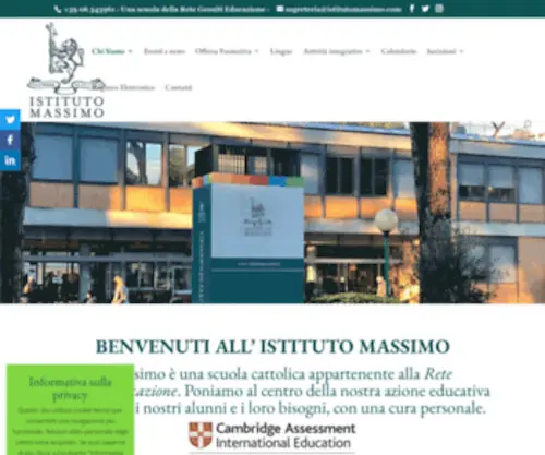 Istitutomassimo.it(Istituto Massimiliano Massimo) Screenshot