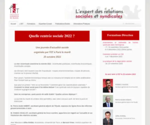 Istravail.com(Institut Supérieur du Travail) Screenshot