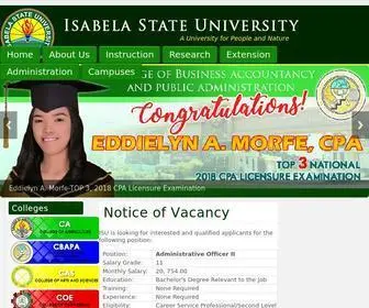 Isu.edu.ph(Isabela State University) Screenshot