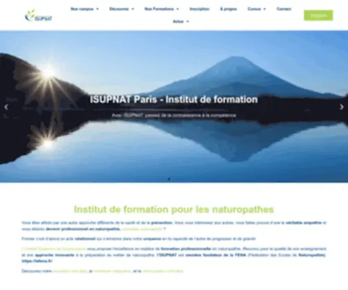 Isupnat.com(ISUPNAT, Institut Supérieur de Naturopathie) Screenshot