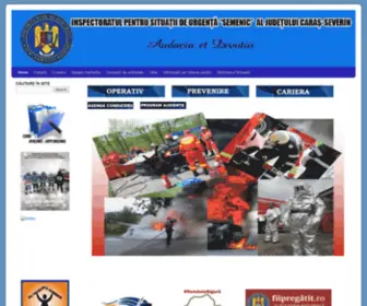 Isusemenic.ro(INSPECTORATUL PENTRU SITUATII DE URGENTA SEMENIC JUDETUL CARAS SEVERIN) Screenshot