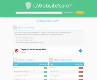 Iswebsitesafe.net(Don’t worry about surfing the internet) Screenshot