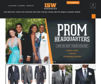 Iswmenswear.com(International Suit Wearhouse) Screenshot