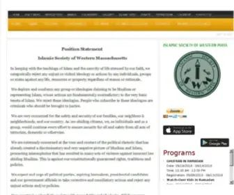 Iswmonline.com(Islamic Society of Western MASS) Screenshot