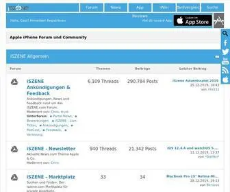 Iszene.com(Apple iPhone Forum und Community) Screenshot