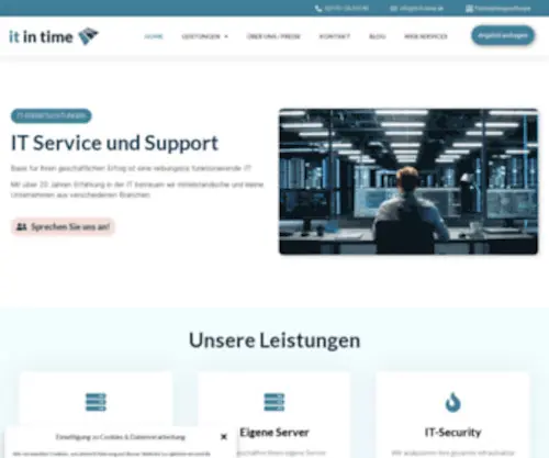 IT-In-Time.de(IT-Services für kleine und mittelständische Unternehmen) Screenshot