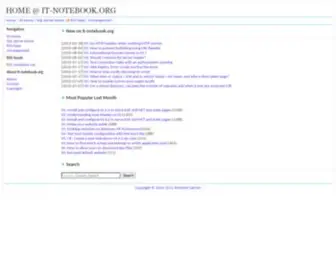 IT-Notebook.org(Home @) Screenshot