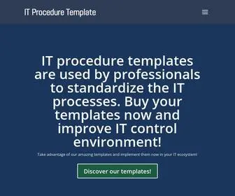 IT-Procedure-Template.com(IT procedure template) Screenshot