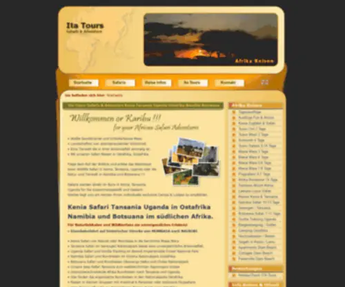Ita-Tours-Safaris.com(Afrika Reisen eine Safari in Kenia und Tansania oder Uganda Ostafrika) Screenshot