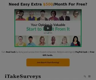 Itakesurveys.com(Get Paid To Take Surveys) Screenshot