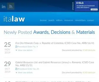 Italaw.com(Italaw) Screenshot