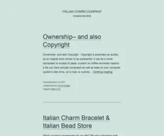 Italiancharmcompany.com(Italian charm company) Screenshot