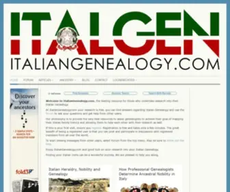 Italiangenealogy.com(Italian) Screenshot