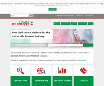 Italianlifesciences.com(Italian Life Sciences Database) Screenshot