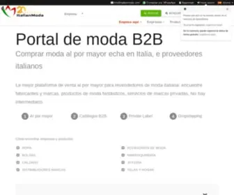 Italianmoda.com.es(Proveedores italianos de moda al por mayor ropa calzado bolsos accesorios) Screenshot