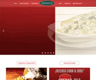 Italiannis.com.mx(Restaurante de Comida Italiana) Screenshot