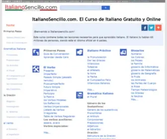 Italianosencillo.com(Curso de italiano gratuito y online) Screenshot