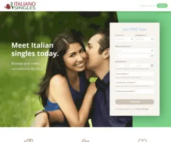 Italianosingles.com(Meet Italian singles for chat & dating. Dating Italian men and women) Screenshot