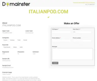 Italianpod.com(Domain Details) Screenshot