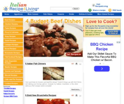 Italianrecipe4Living.com(Italian Recipe4Living) Screenshot