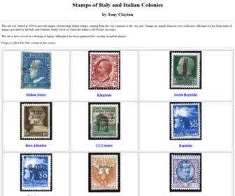 Italianstamps.co.uk(Stamps of Italy) Screenshot