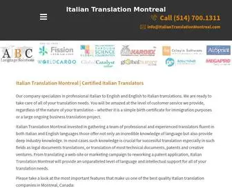 Italiantranslationmontreal.com(Italian Translation Montreal) Screenshot