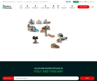 Italicahomes.com(Villas in Italy) Screenshot