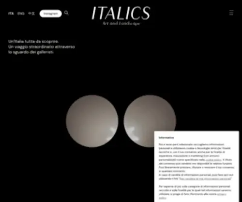 Italics.art(ITALICS Art and Landscape ti invita a scoprire l’Italia attraverso lo sguardo dei galleristi) Screenshot