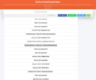 Italictextgenerator.com(Italic text generator) Screenshot
