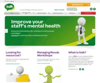 Italk.org.uk(Hampshire's NHS Talking Therapy Service) Screenshot