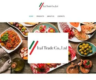 Italtrade.org(Italian food importer) Screenshot