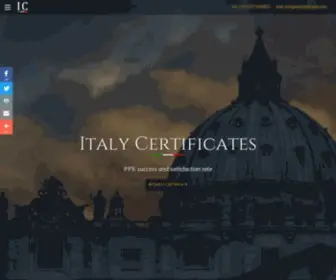 Italycertificates.com(Italy Certificates) Screenshot