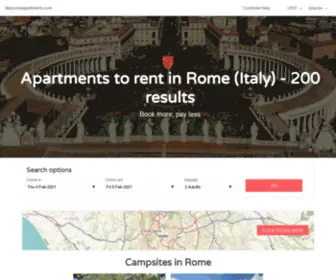 Italyromeapartments.com(Top 200 Apartments to Rent in Rome (Italy)) Screenshot